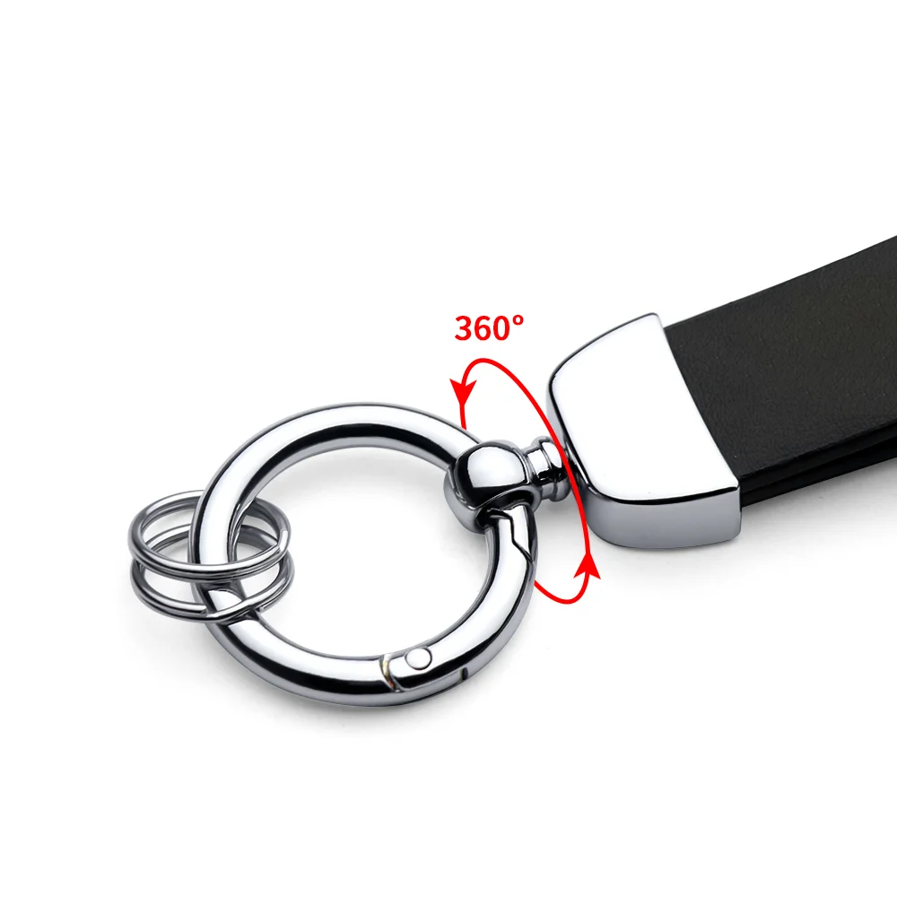 Кожаный автомобильный Стайлинг брелок для ключей металлическое кольцо