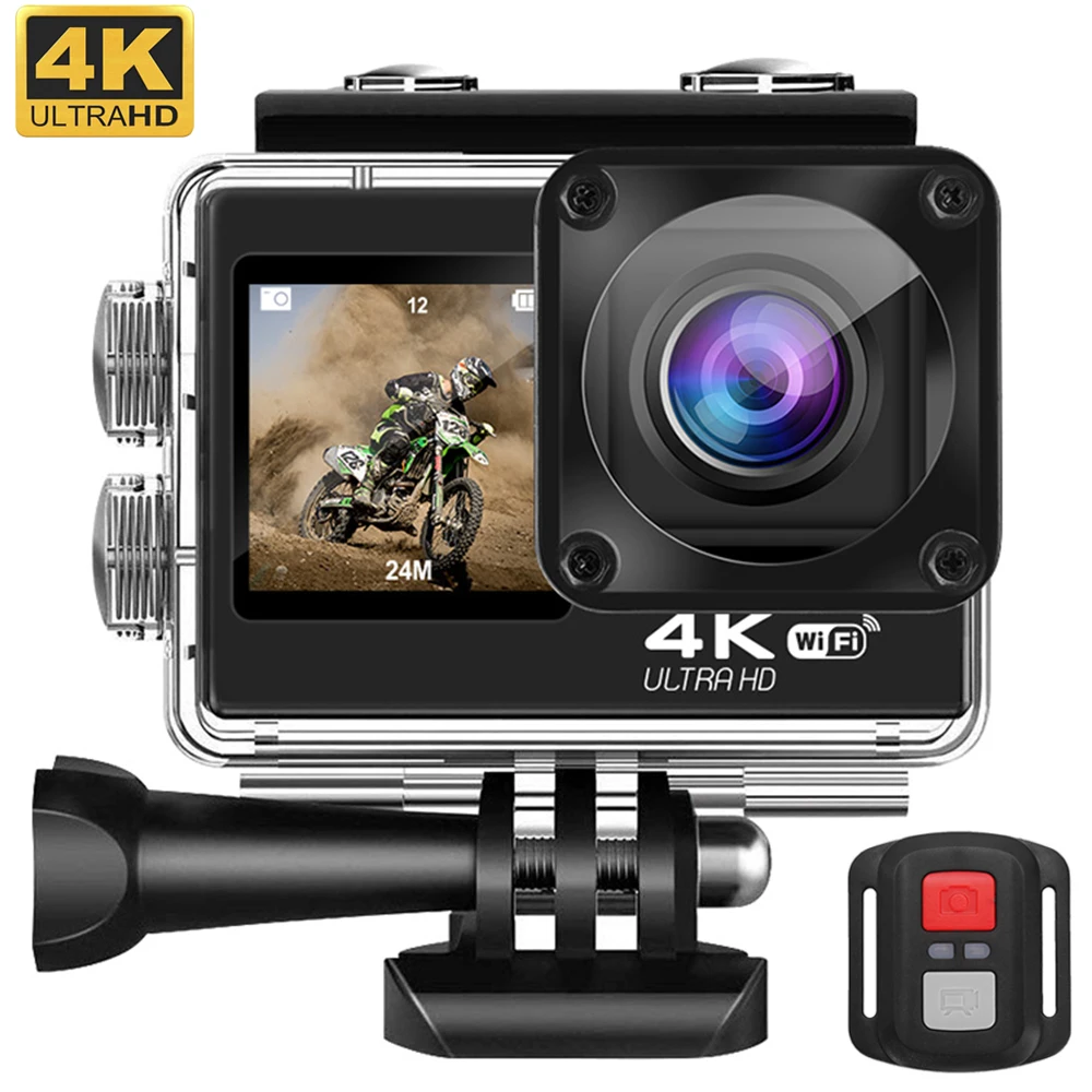 

Original WAYWALKERS 4K 60fps Action Camera 20MP EIS WIFI Microphone 2.4G Remote Control 40M Underwater sports Cameras Sony Lens