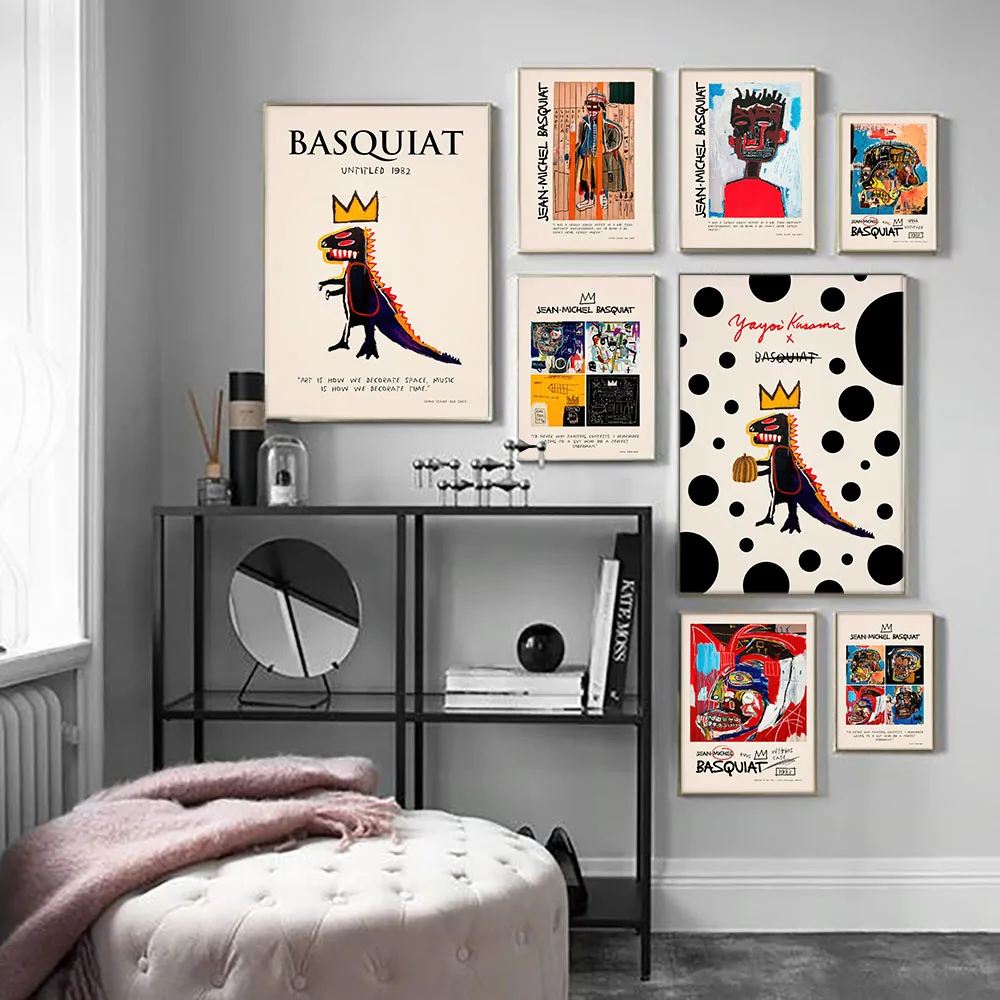 

Graffiti Art Poster and Print Jean Michel Canvas Painting Modern Abstract Wall Art Pictures for Living Room Home Decor Cuadros