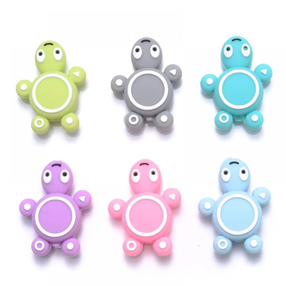 

10 шт. безопасные силиконовые бусины в форме животных, Мультяшные Силиконовые Прорезыватели для зубов пищевого класса для «сделай сам», цепочка для пустышки, ожерелье, Жевательная нить