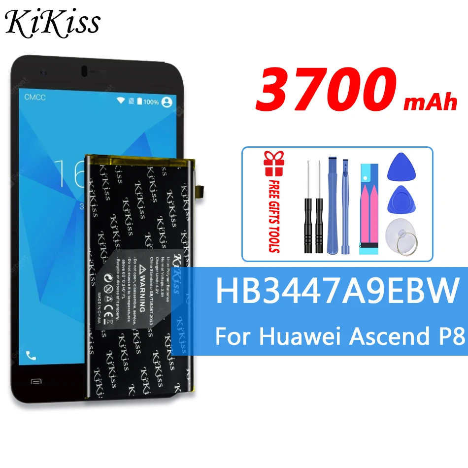 

Сменный аккумулятор для Huawei P8 3700 мАч HB3447A9EBW Аккумулятор для Hua wei Ascend P8 GRA-L09/UL00/CL00/TL00/TL10/UL10 аккумулятор