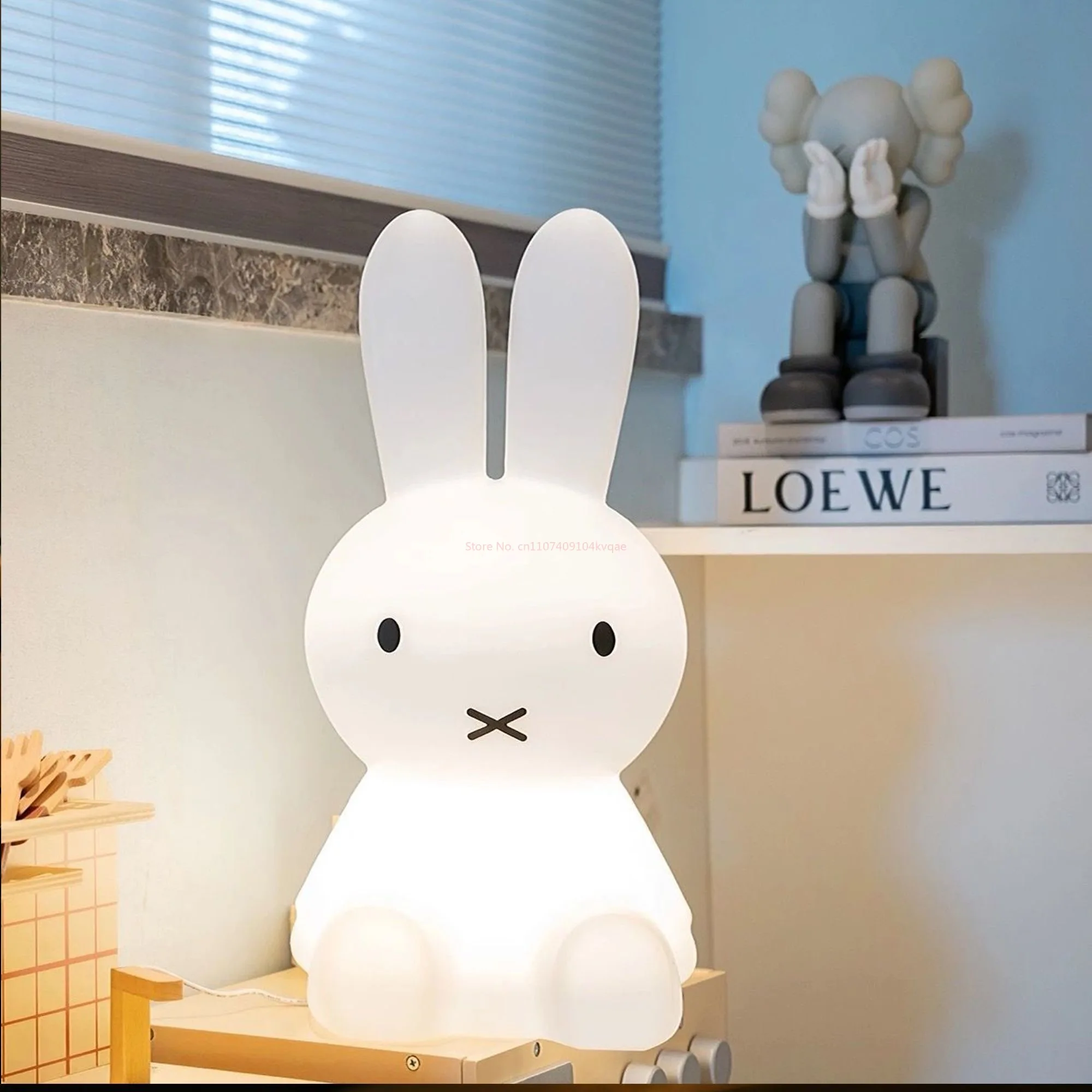 Новинка! 28-сантиметровый ночник Miffy в скандинавском стиле, милый, красочный, с дистанционным управлением, для спальни, в виде мультяшного персонажа, милый подарок-игрушка. (art.: 3920dabc62bec) - 3920dabc62bec
