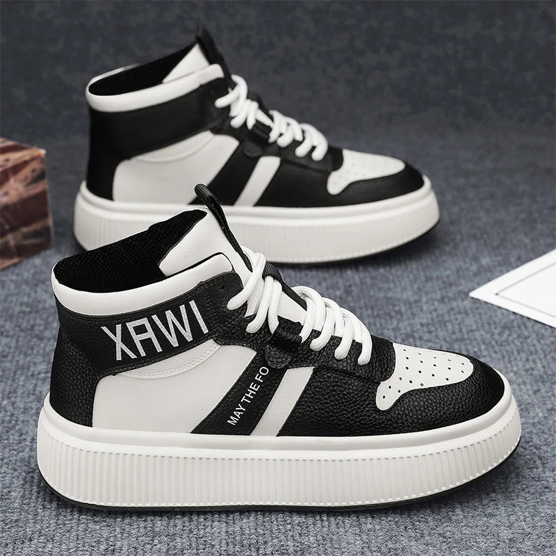 

Men's Causal High Top Skate Shoes Breathable Lightweight Non-Slip Sneakers Comfort Fit Walking Shoes for Male