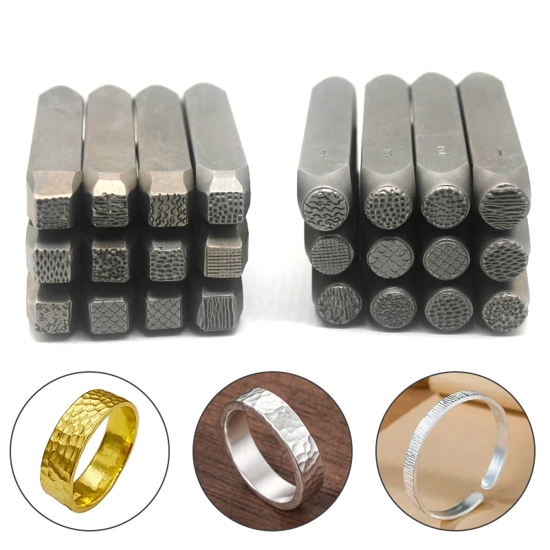 1 шт. текстурный металлический штамп Круглый квадратный для ювелирных изделий