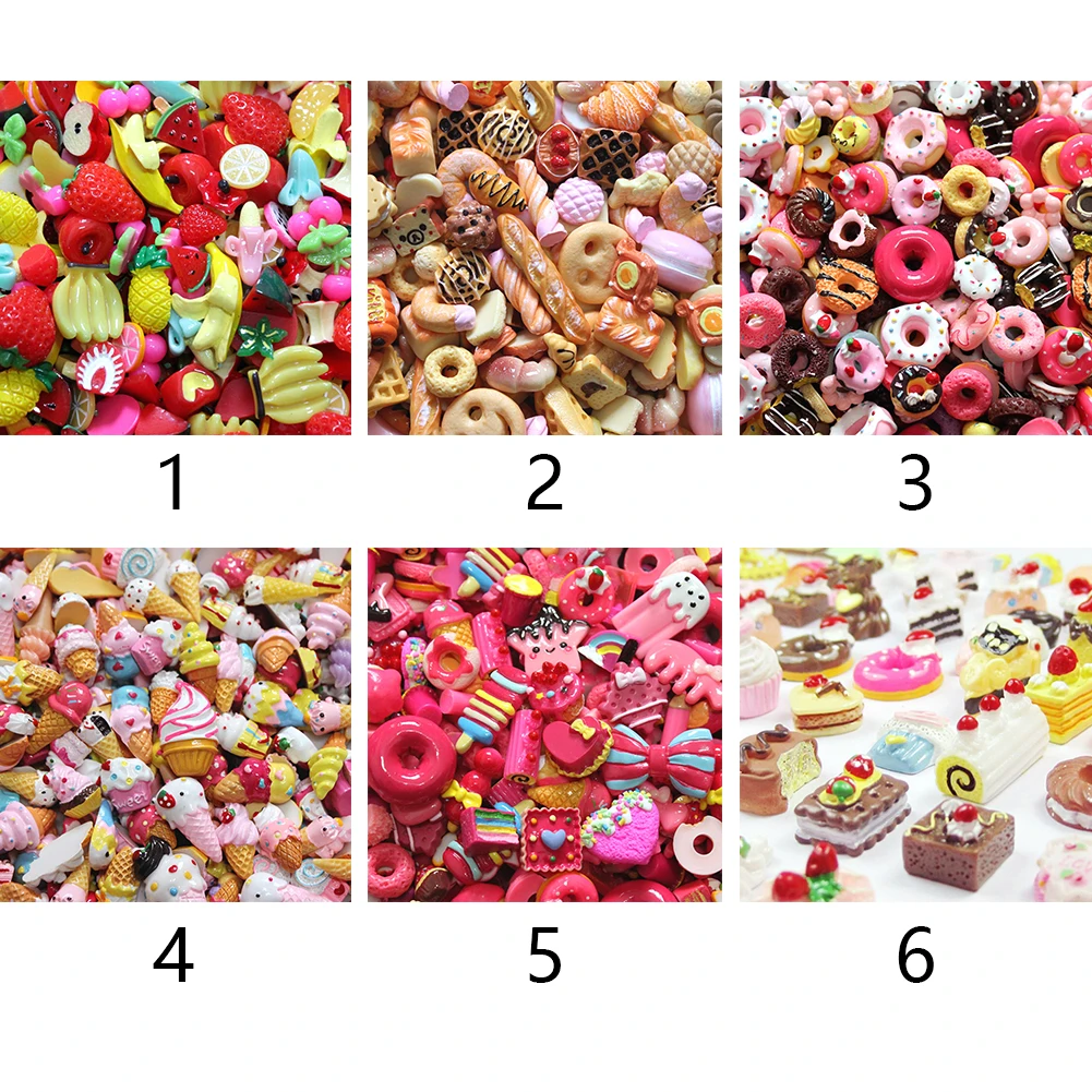 

Resin Jewelry Accessory Cute Slime Beads Multishape DIY Scrapbooking Flatbacks Candy Color