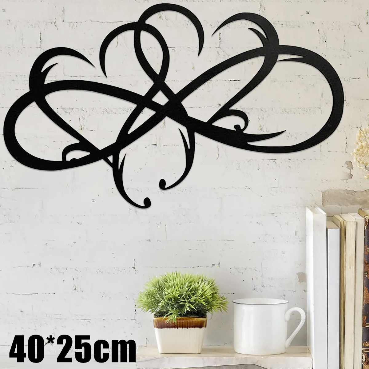 

Бесконечное сердце, Металлический Настенный декор, знак любви, настенный Уникальный знак чумы, знак любви, украшение, двойное сердце, улично...