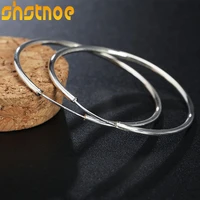 925 sterling silver 50mm hoop earrings for women party engagement wedding gift fashion jewelry