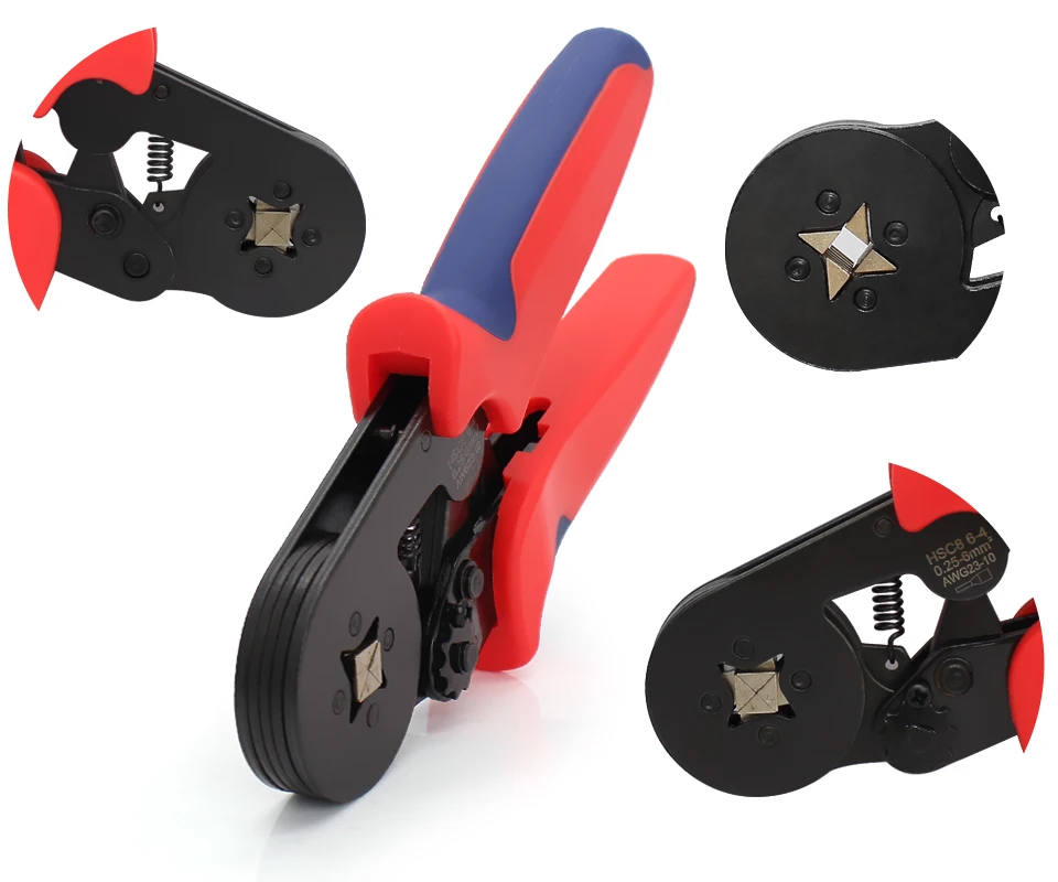 Обжимной инструмент для проводов HSC8 6 4 Кабельные наконечники mc4 обжимные