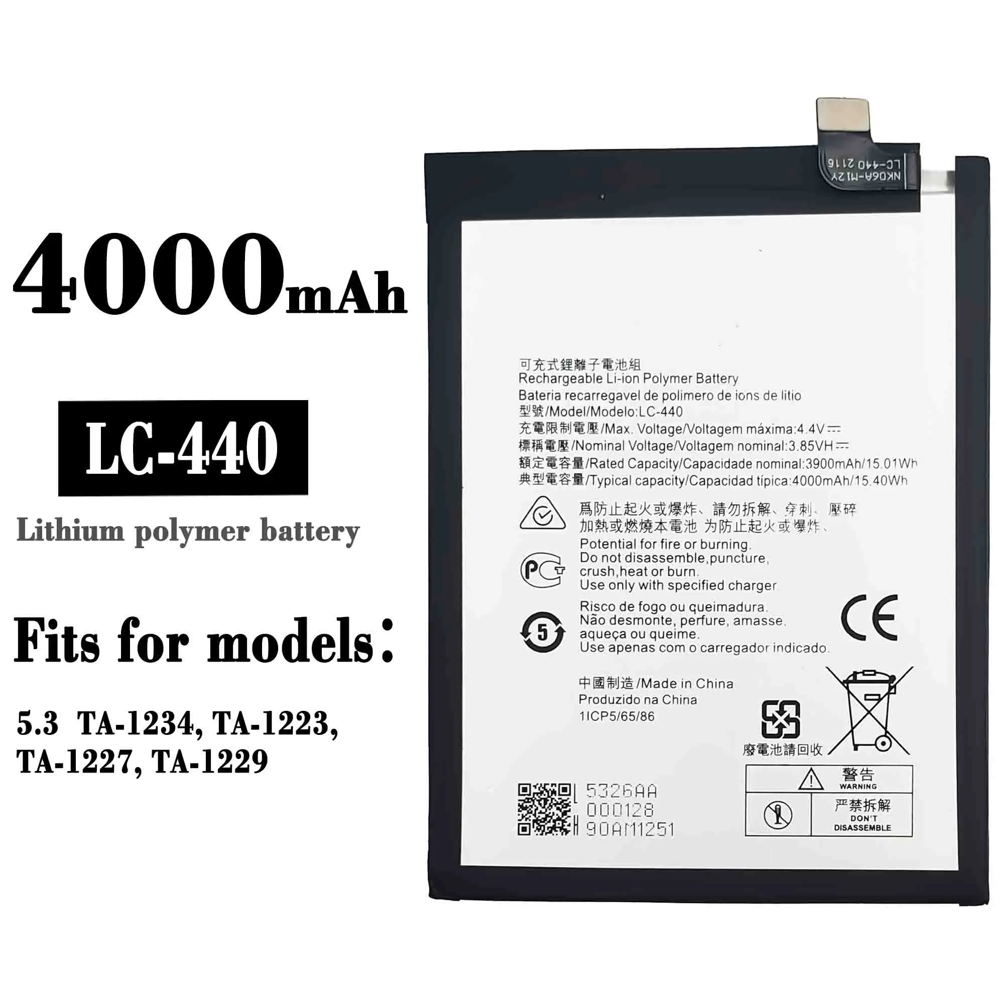 100% Brand new high quality 3900mAh LC-440 Battery For Nokia LC-440 Mobile phone 100% Brand new high quality 3900mAh LC-440 Bat