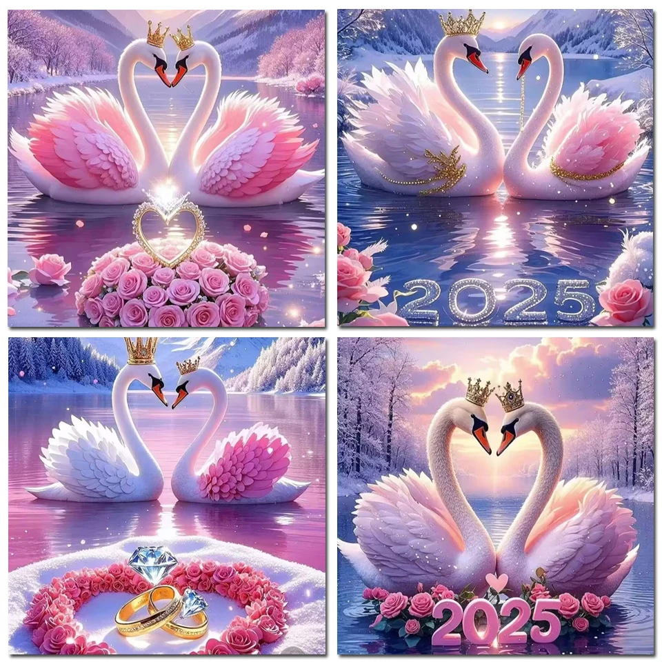 Лебедь новинка 2025 года алмазная живопись пейзаж 5D DIY набор для алмазной вышивки