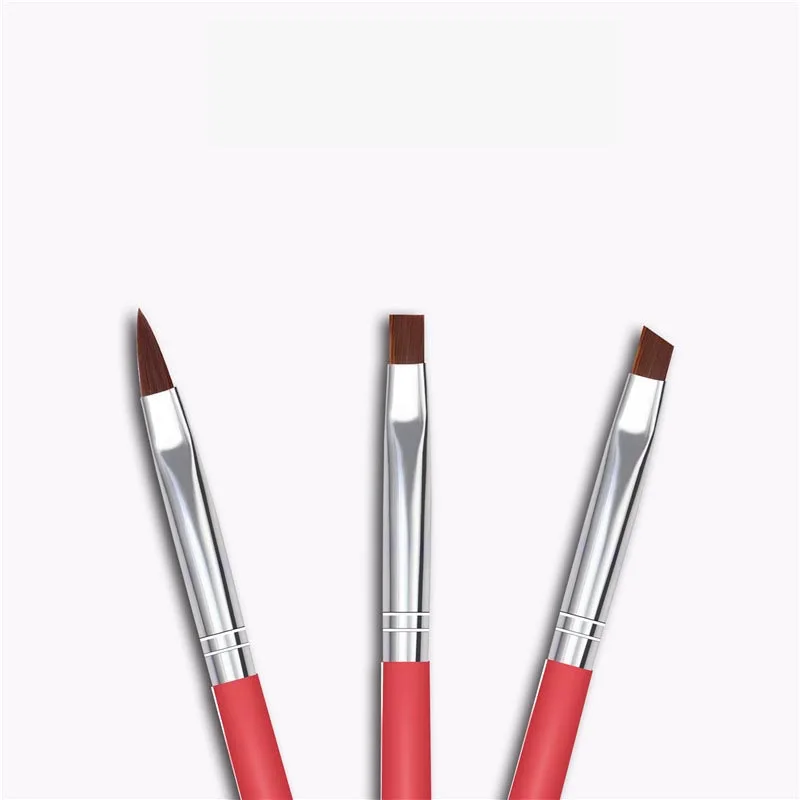 

Cheap 3 Pcs/set Nail Brushes Set for Nail Art Liner Brush UV Gel Brush with Black Metal Handle for DIY Nail Salon