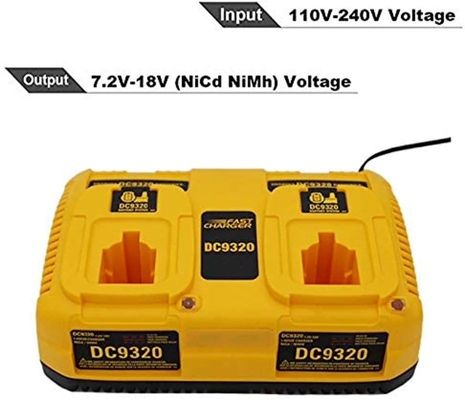 

Двойное зарядное устройство горячая Распродажа DC9320 для Dewalt 7,2-18 в Ni-Cd Ni-MH Battery Dc9096 Dc9098 Dc9099 Dc9091 Dc9071 De9057 Dw9096