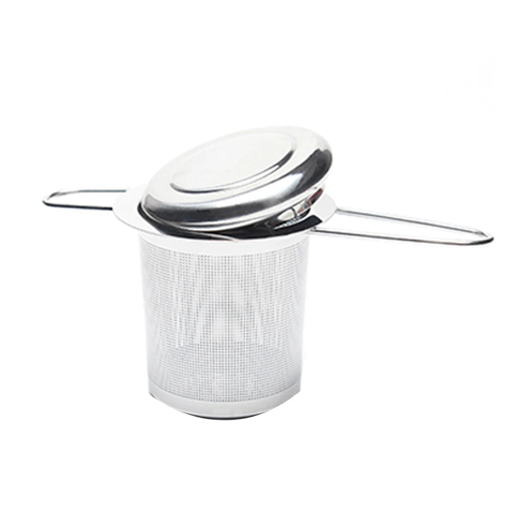 

Double Handles Tea Infuser Stainless Steel Loose Tea Strainer Filter Folding Handle for Cups