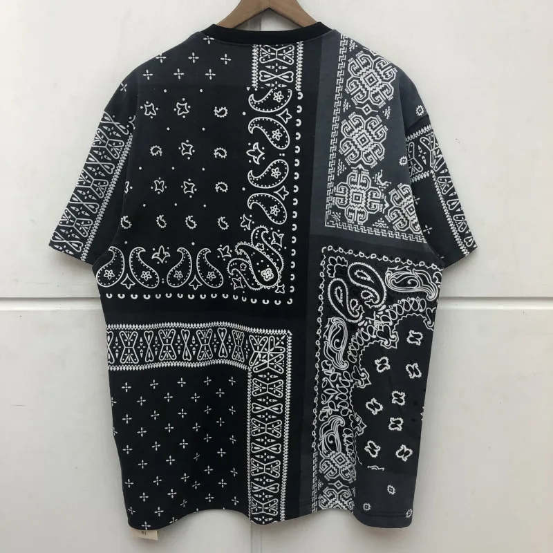 

New luxury Men KAPITAL Paisley West Coast CRIPS T Shirts T-Shirt Hip Hop Skateboard Street Cotton T-Shirts Tee Top Bloodz D173