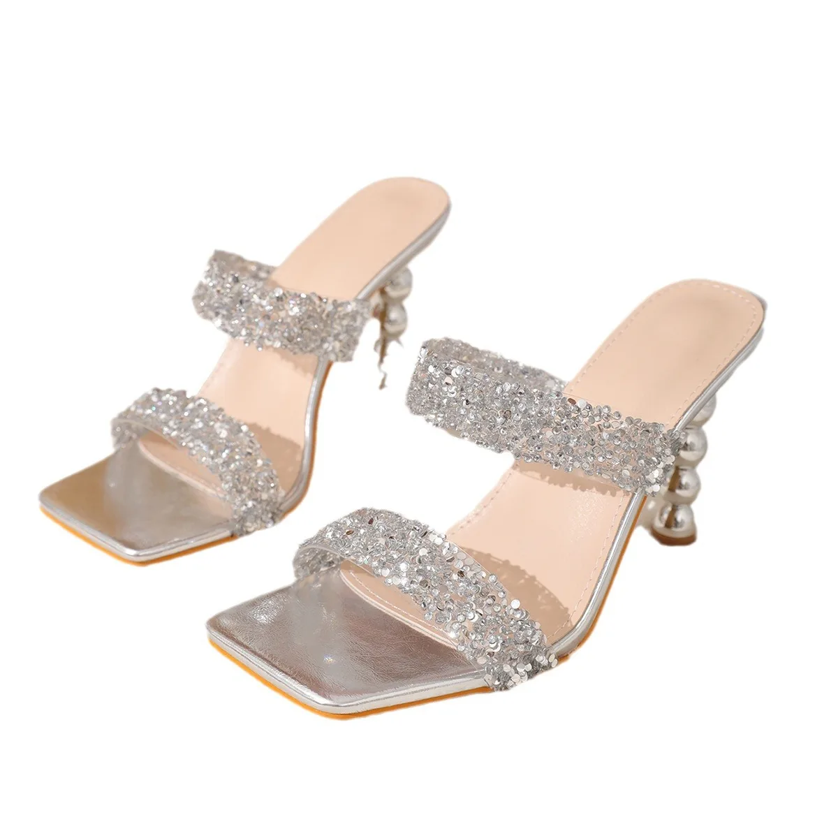 Летние модные сексуальные Серебристые блестки искусственная кожа женские