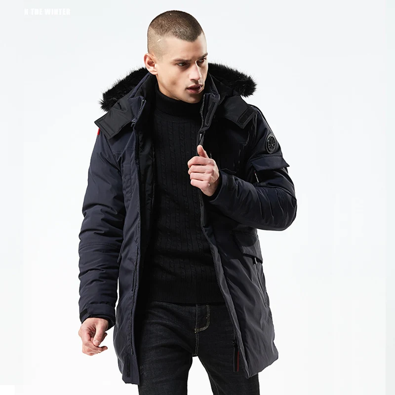 New Casual Parkas Men(-30C)  Fashion Winter Men Thickening Casual Jackets Outdoors Waterproof Windproof Coat Parka Dropshipping