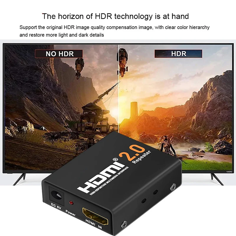 Фото Мини 4K * 2K HDMI-совместимый повторитель 2,0-удлинитель 40 м 3D 18 Гбит/с HDMI 2,0 усилитель сигнала адаптер для PS4 HDTV ПК монитор №5