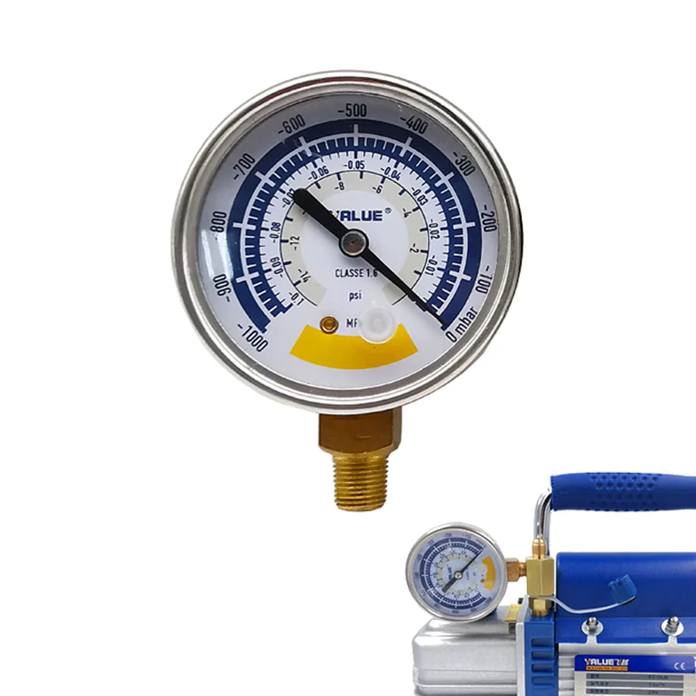 80 мм Манометр для вакуумного насоса точный манометр инструмент 0-14psi циферблатный