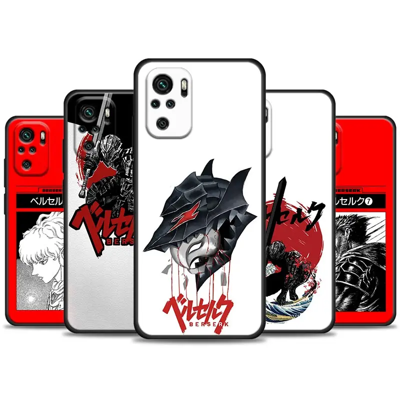 

Japan Anime Berserk Guts Comic Phone Case For Redmi Note 10 11 11S 11E 7 8 8T 9 9S 9T Pro Plus 5G Cover Fundas Coques Shell Capa