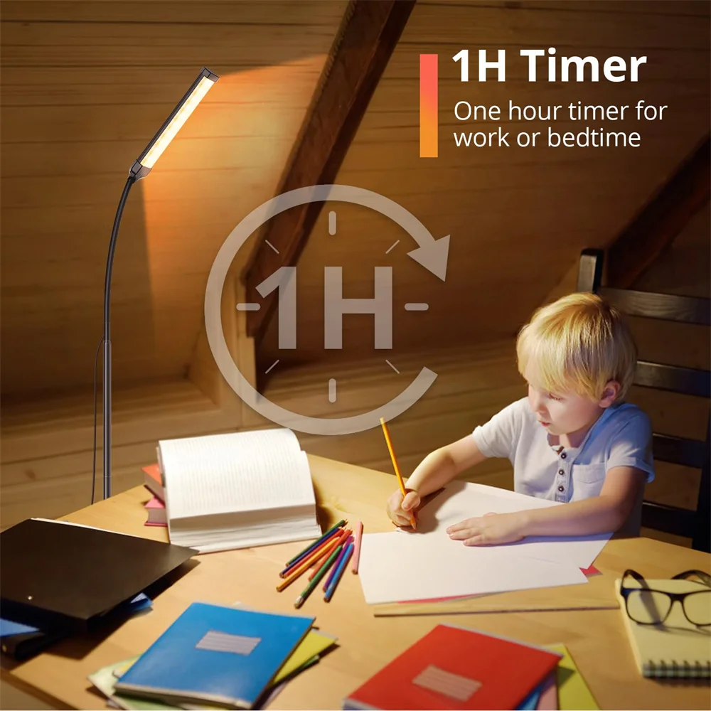 Лампа напольная регулируемая с USB-портом и регулировкой яркости