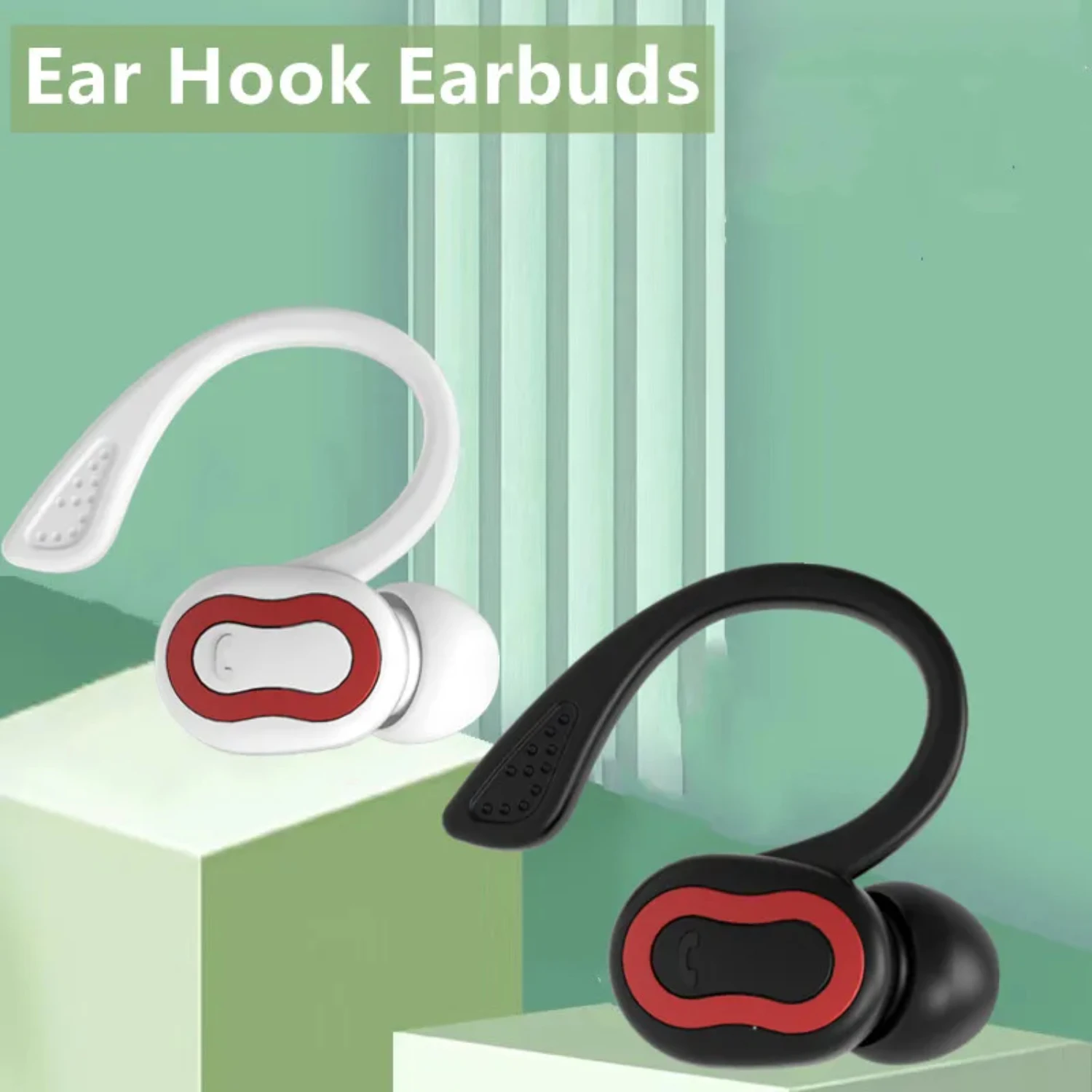 Беспроводная Bluetooth-гарнитура D9 с ушным крючком для занятий спортом и бизнеса