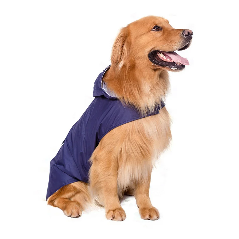 

Pet Dog Raincoat Waterproof Large Dogs Clothes Outdoor Coat Rain Jacket Reflective Golden Retriever Labrador Husky big poncho