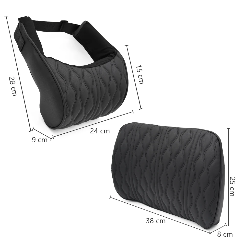 PU Кожаный автомобильный подголовник Память Пена Автомобиль Отдых Шея Подушка