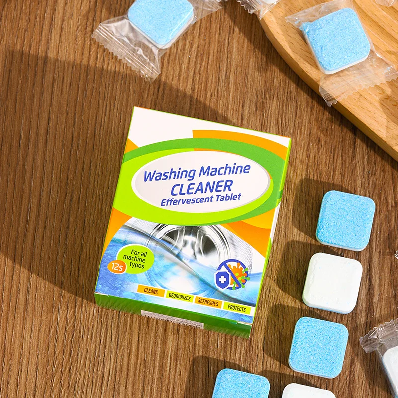 

Washing Machine Cleaner Descaler 12Pcs Deep Cleaning Tablets For Front Loader & Top Load Washer Clean Laundry Tub Seal