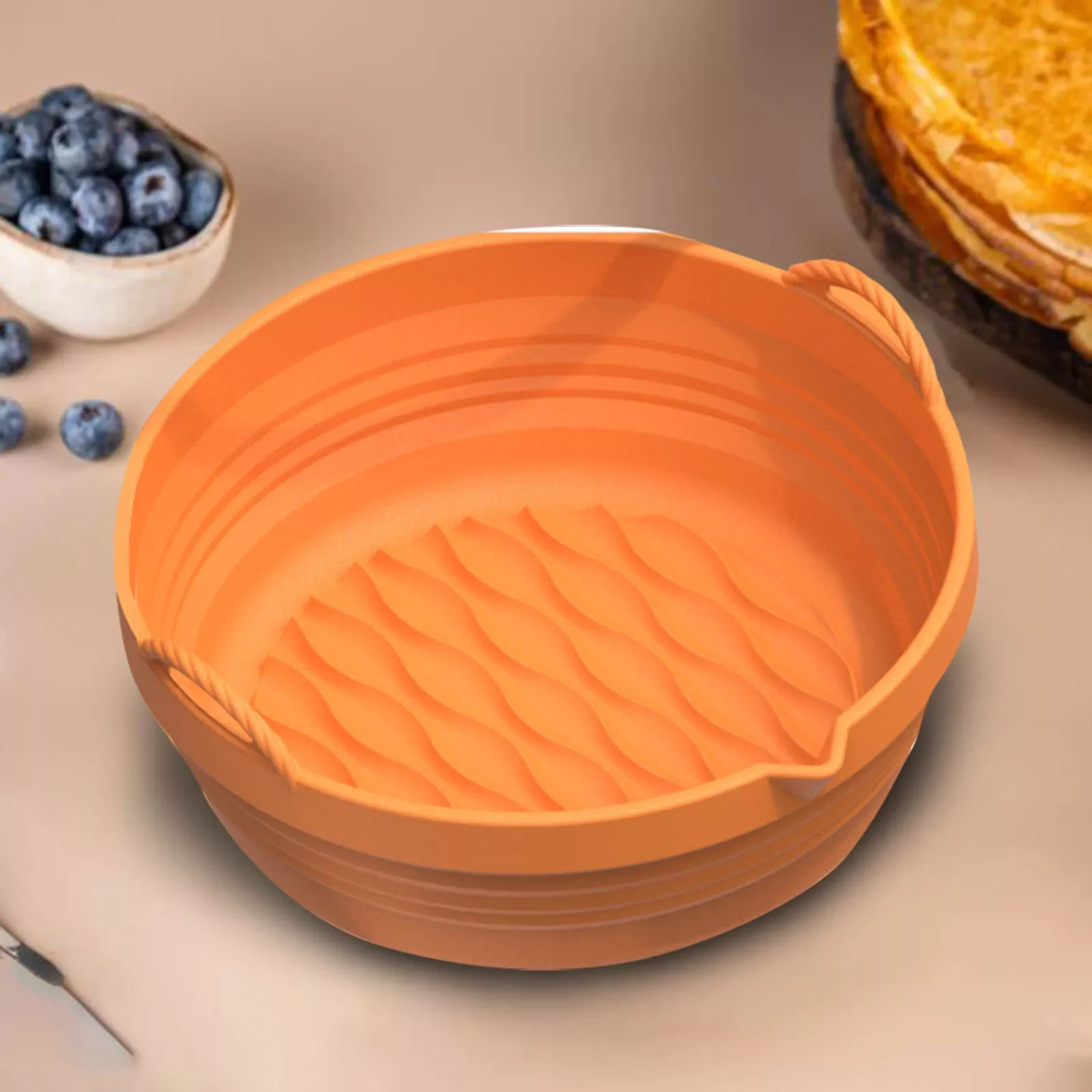 

Air Fryer Silicone Baking Tray Reusable Basket Mat Non-stick Round Paper Baking Microwave Pads Baking Mat Oven Air Fryer Liner