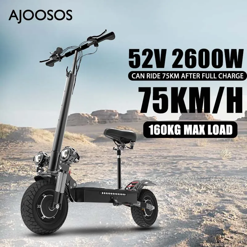 

USA/EU Stock X700 Electric Scooter 75km Long Range on Single Charge E Scooter 10'' off-road Tires Electric Scooters Adults Seat