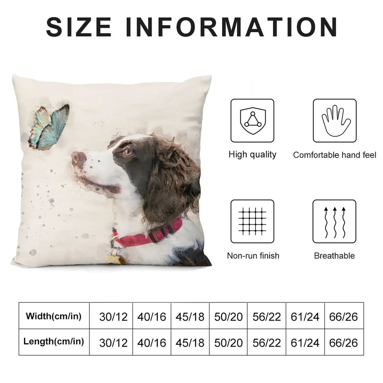 Английский спрингер-спаниель акварель наволочка наволочки декоративная