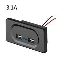 dual usb charger socket3 1a 12v 24v for motorcycle auto truck atv boat car rv buspower adapter outlet