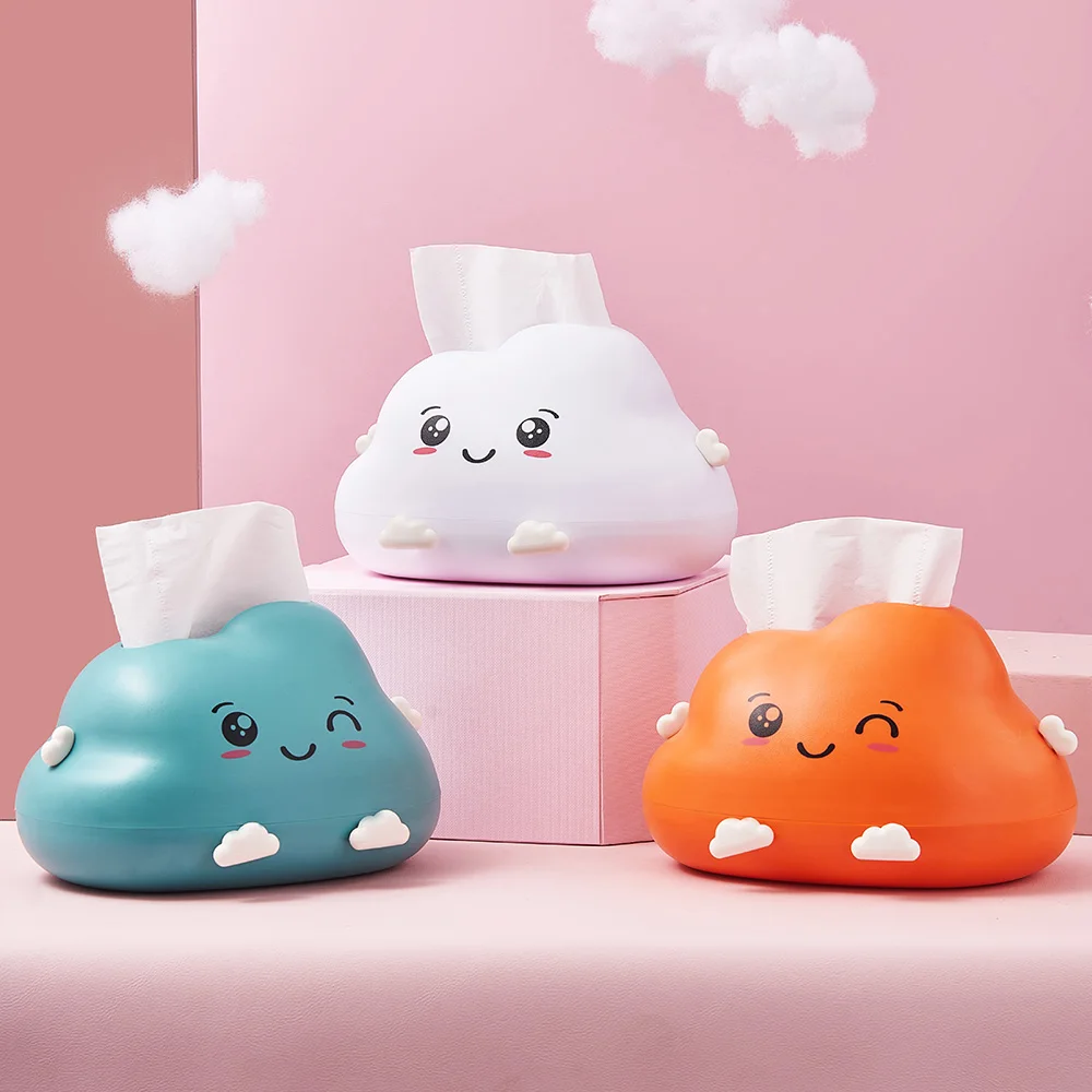 

Creative Cute Cloud Tissue Box Plastic Napkin Holder Kitchen Wet Tissue Holder Car Tissue Box Toilet Paper Holder Home Decor