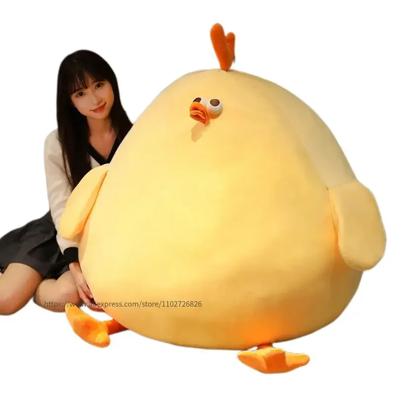 25-80 см огромная мягкая желтая кукла цыпленок плюшевая игрушка с курицей