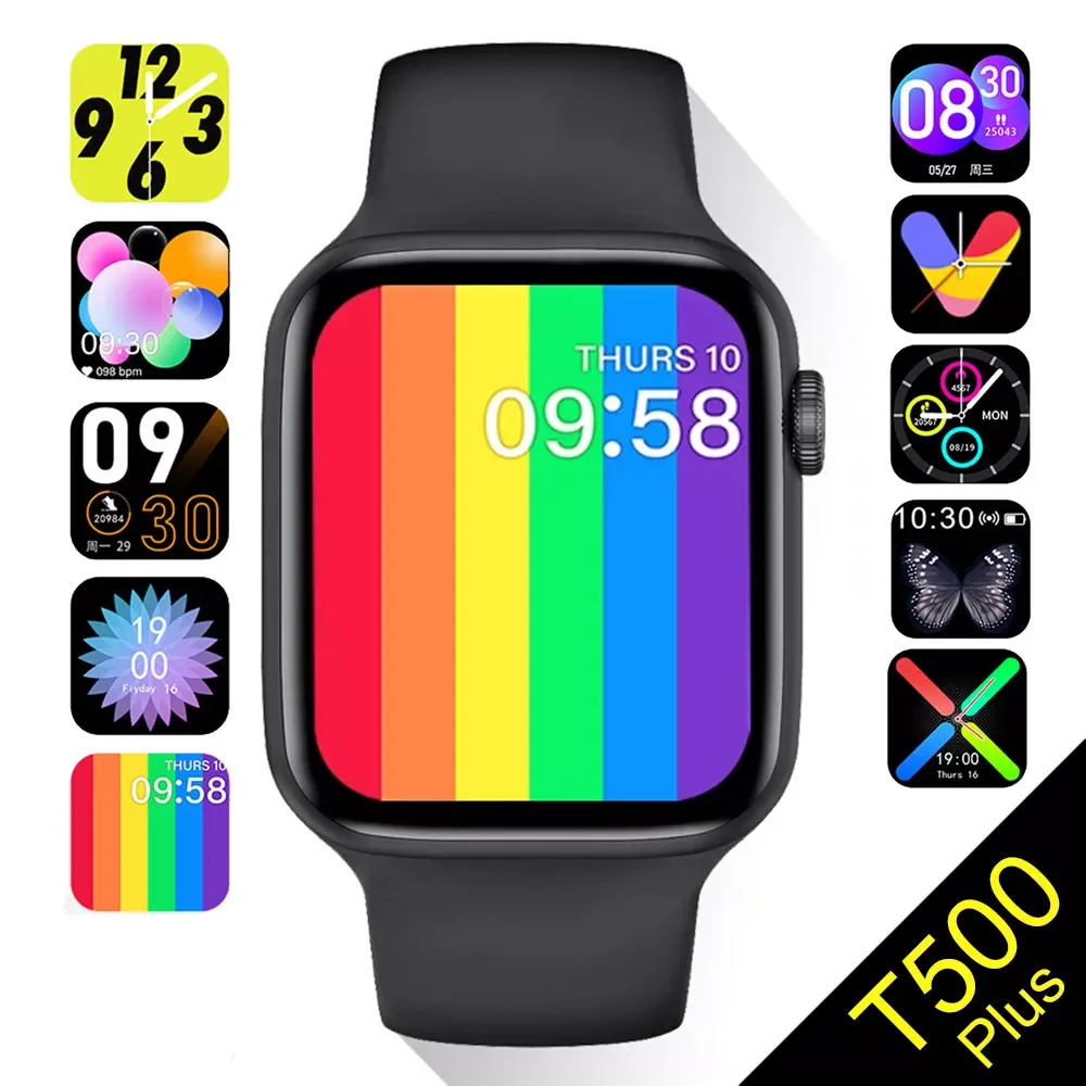 

2021 IWO T500 Plus Smart Watch Serie 6 Women Bluetooth Call Smartwatch Heart Rate Men Sport Watches for gt2 fone
