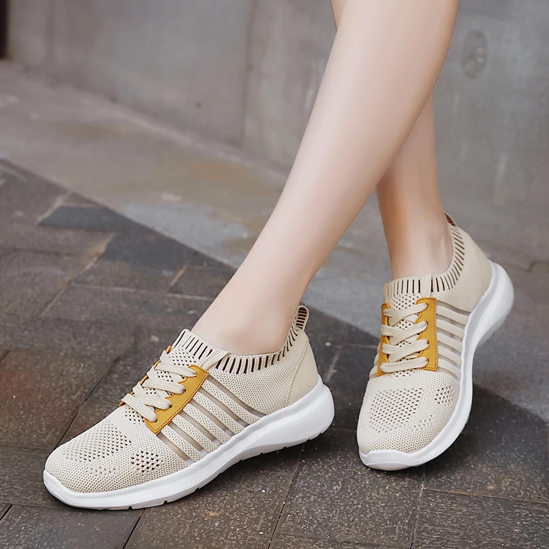 Women Walking Shoes Knit Sock  Sneakers Womans Sport Shoes Outdoors Breathable Trainers
