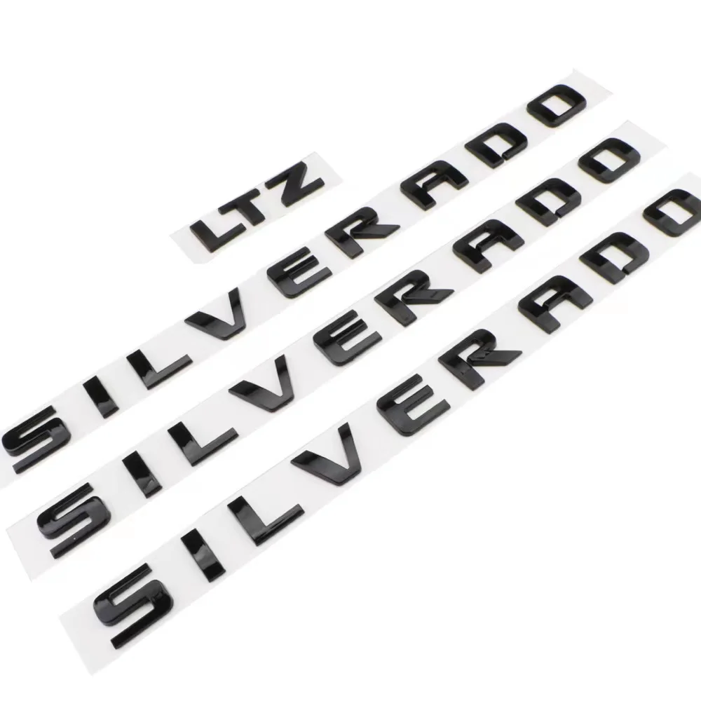 Фото Эмблема с буквами ABS SILVERADO LTZ, подходит для Chevrolet, Стайлинг автомобиля, значок на крыло, грузовик, табличка с именем, наклейка с логотипом №2