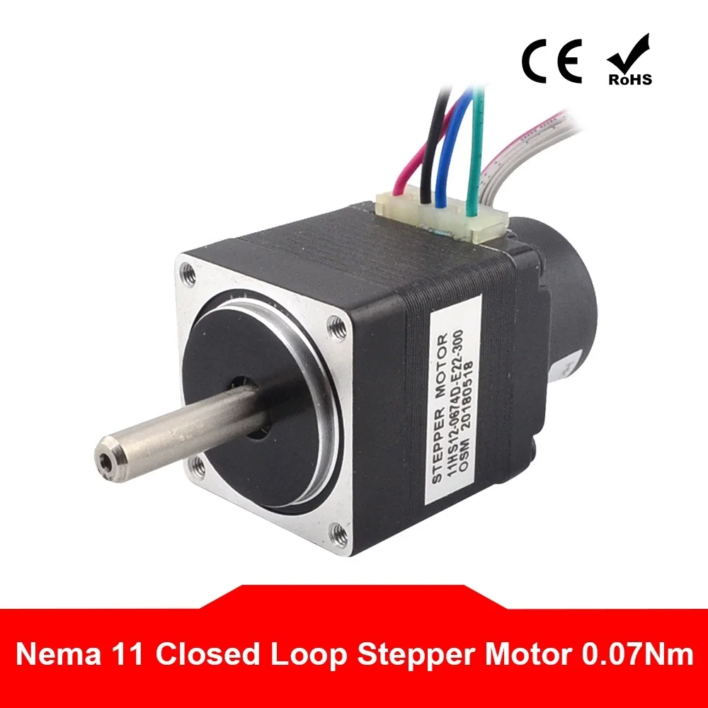 

Nema 11 Closed Loop Stepper Motor 0.07Nm Encoder 300CPR 0.67A 2-phase Hybrid Nema11 Step Motor