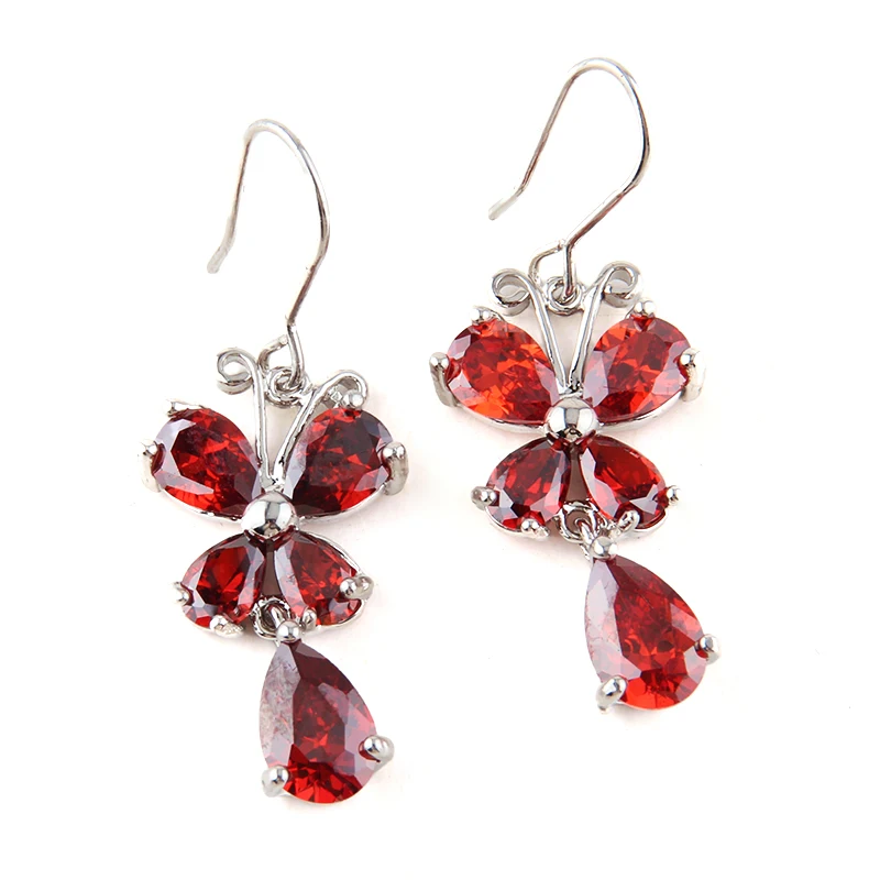 Free shipping Ladies Luxury Drop Earrings butterfly Cubic Zircon Earring Top Quality Nickel &amp Lead | Украшения и аксессуары