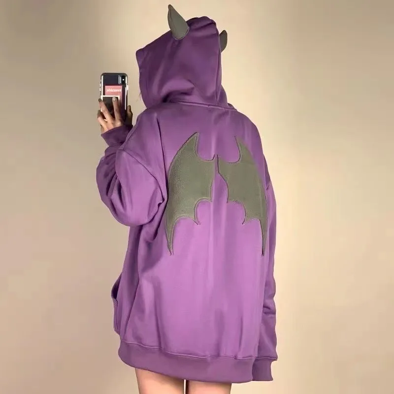 Женская толстовка в готическом стиле с капюшоном цвет ассортименте