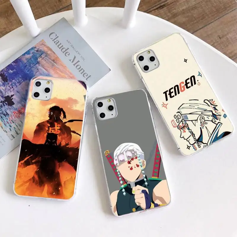 

Demon Slayer Uzui Tengen Phone Case For iphone 13 12 11 Pro Mini XS Max 8 7 Plus X SE 2020 XR Silicone Soft cover