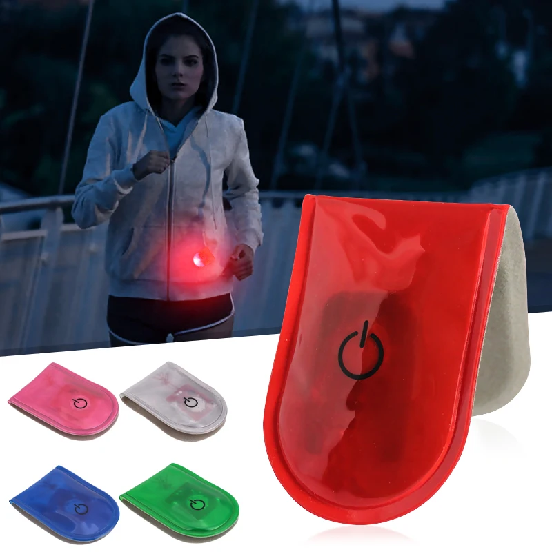 

Outdoor Sports LED Safety Light Reflective Magnetic Clip Lamp Night Running Walking Lights Bike Cycling Warning Reflector