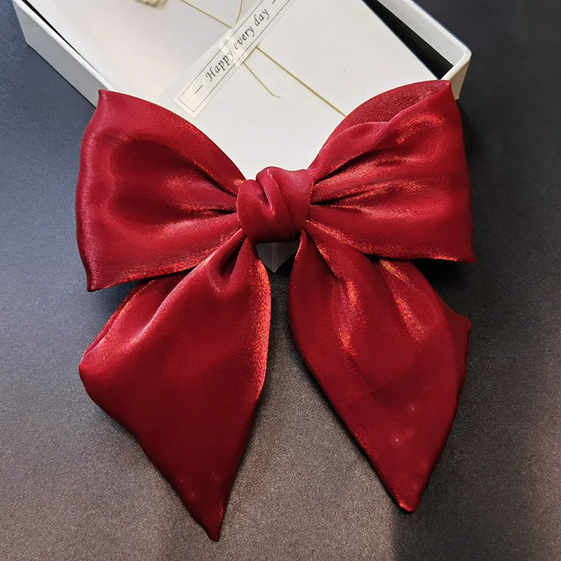 Модная новая жемчужная заколка Lystrfac с большим бантом зажим на верхнюю часть