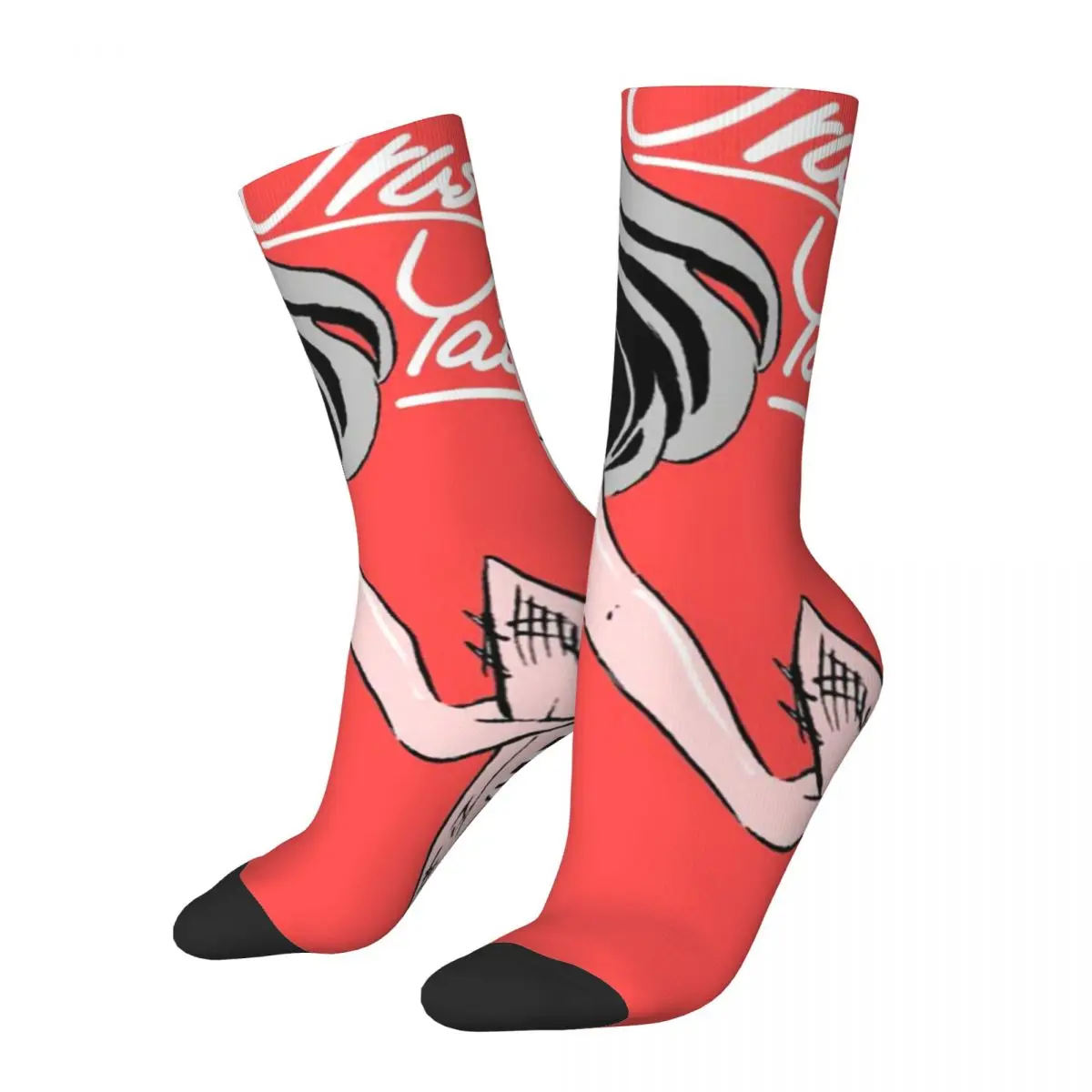 

Happy Funny Men's compression Socks LUM-4-x Vintage Harajuku Urusei Yatsura Hip Hop Novelty Pattern Crew Crazy Sock Gift Printed