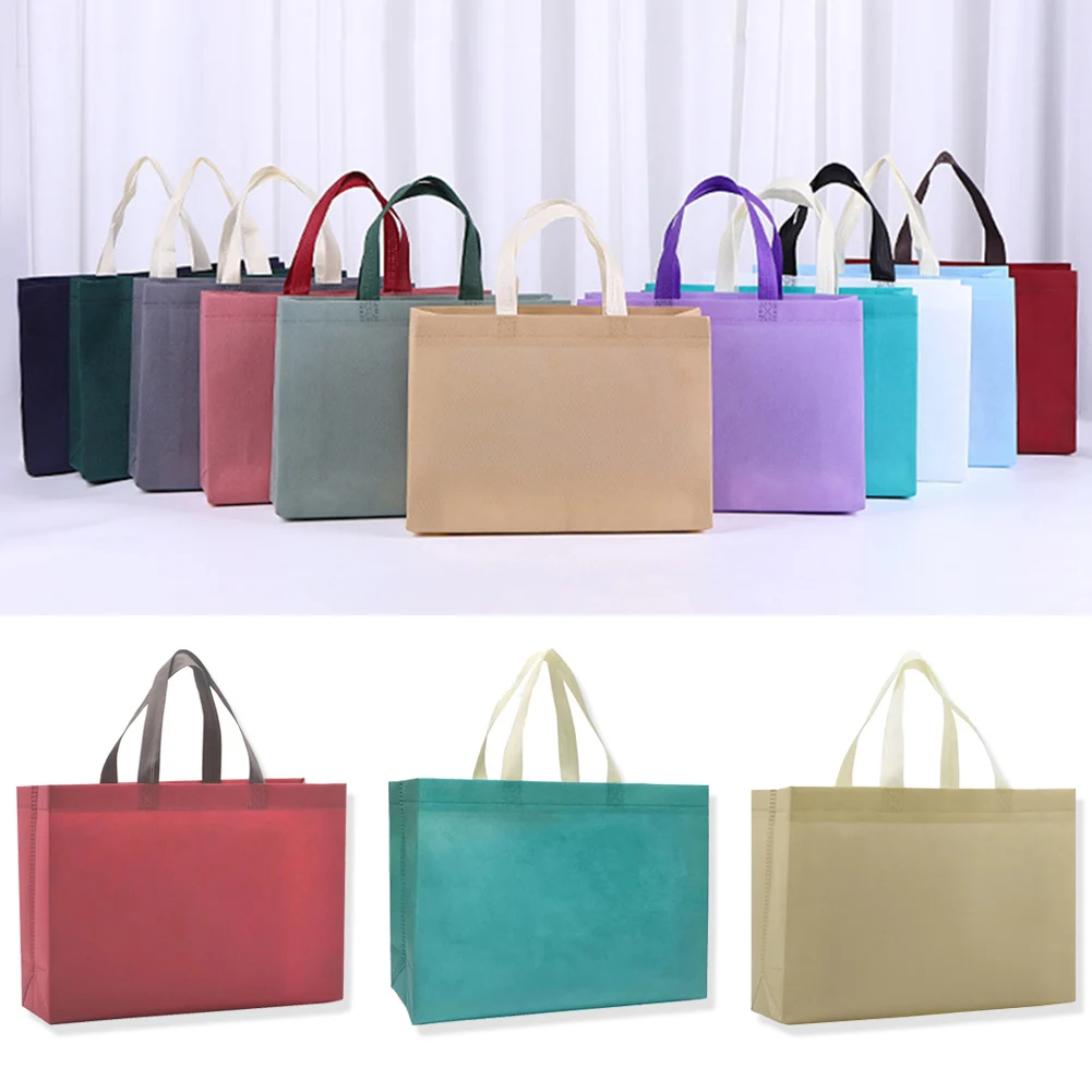 

Large Size New Foldable Shopping Bag Reusable Non-Woven Eco Tote Bag Clothing Store Shopper Bags Grocery Bags Pouch Handbag