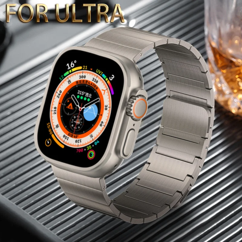 

Ремешок из нержавеющей стали для Apple Watch 8 7 Band 45 мм 49 мм 41 мм, роскошный магнитный браслет Correa для IWatch Ultra SE 6 4 5 44 38 мм