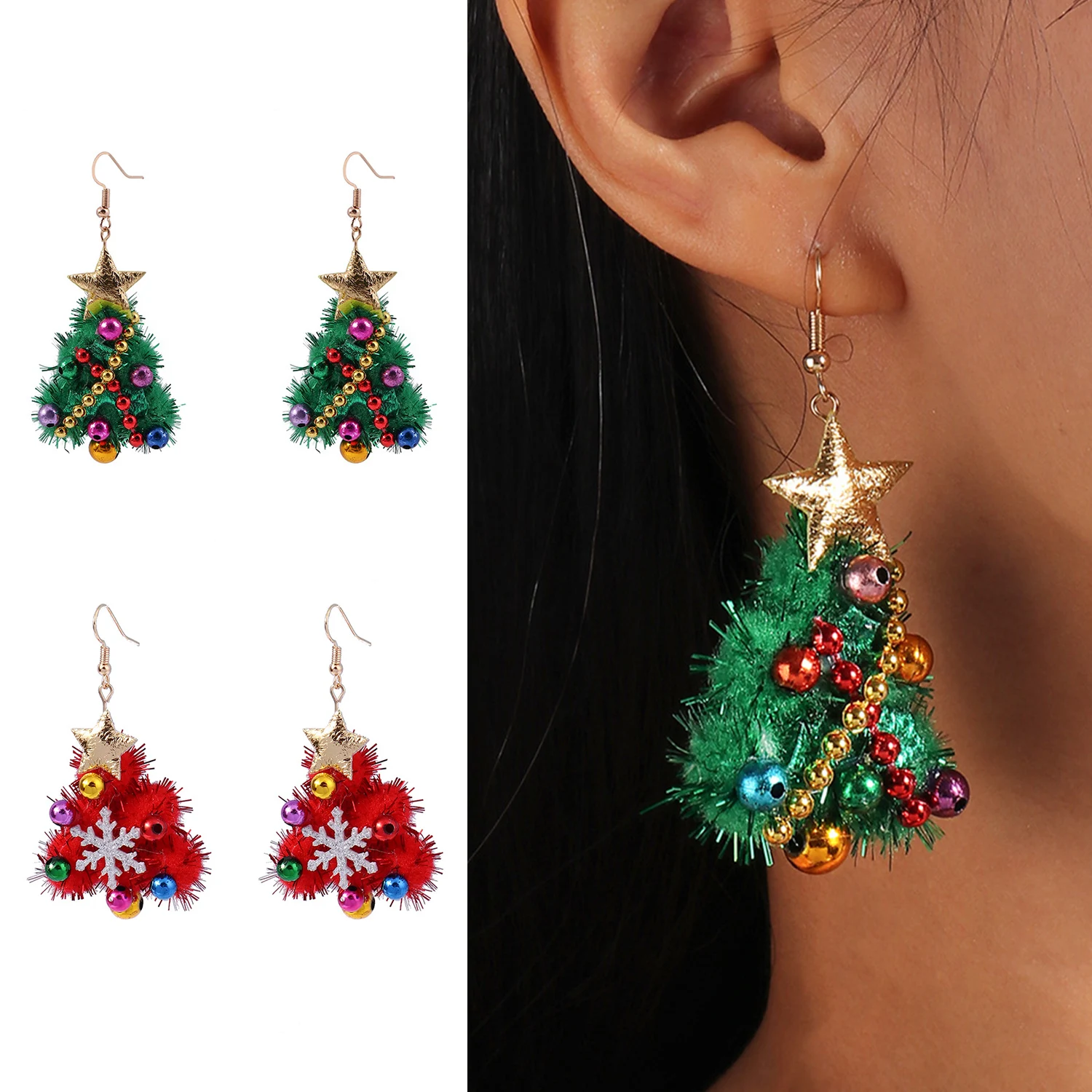 

Hot Selling Mix Styles Merry Christmas Earrings Fashion Christmas Tree Deer Santa Drop Earrings New Year Jewelry Gifts