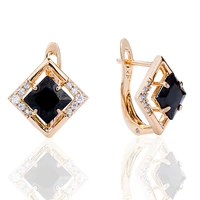dckazz luxury colorful square zircon stud earring girl aesthetics jewelry gift cute crystal party temperament earrings
