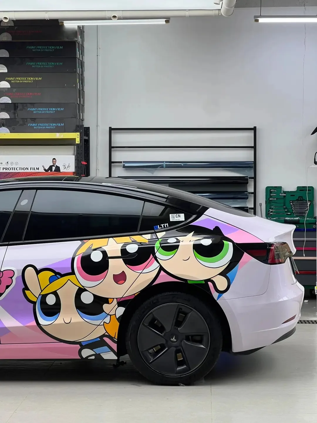 The Powerpuff Girls Custon Made Full Roll Colors Автомобильная упаковка Виниловые автомобильные