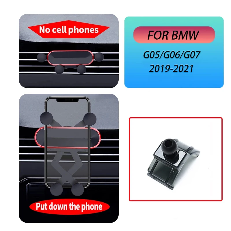 

Car Mobile Phone Holder For BMW G05 G06 G07 X5 X6 X7 2019-2021 360 Degree GPS Gravity Stand Air Vent Outlet Navigation Bracket